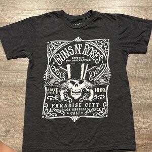 Bravado charcoal grey heather Guns N’ Roses graphic T-shirt size small